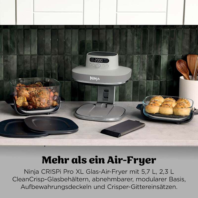 Ninja Crispi Pro 7-in-1 Single Stand-alone 2050 W Hot air fryer Dark Grey