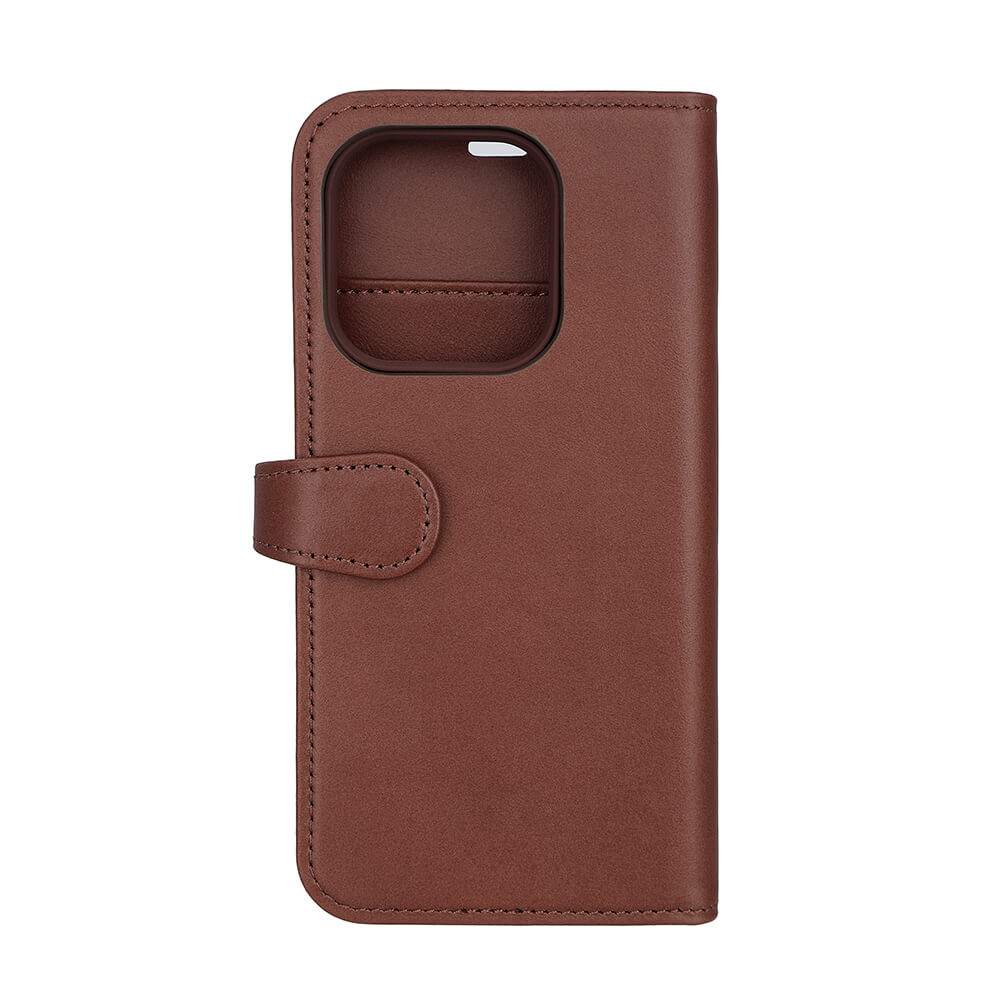 BUFFALO 2in1 Leather 3 card MagSerie iPhone 15 Pro Brun
