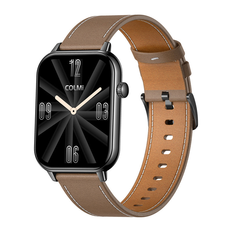COLMI C28 Smartwatch Sort + brunt læderrem