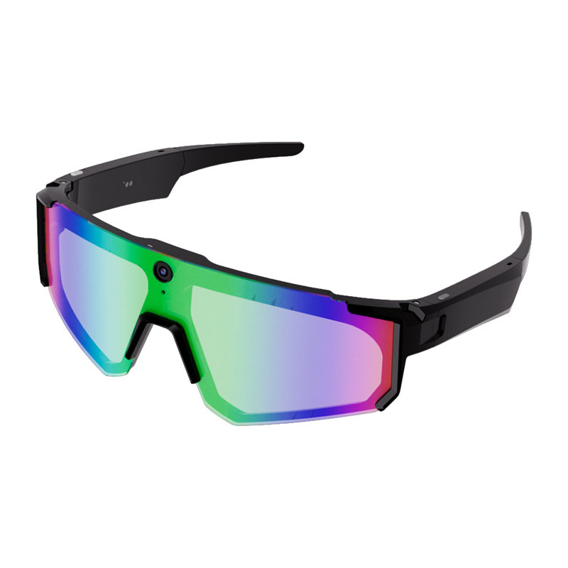 Colmi V06 AI Sports solbriller (sort med blå linser)