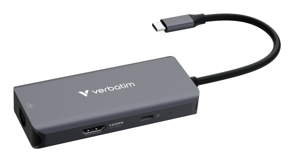 Verbatim 32157 interface hub USB 3.2 Gen 1 (3.1 Gen 1) Type-C 5000 Mbit/s Grå