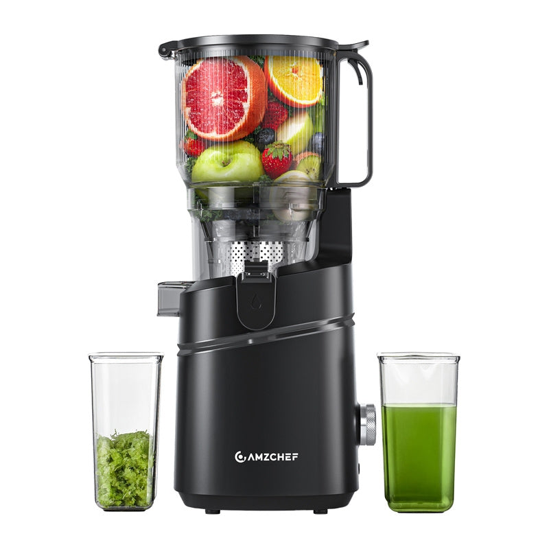 AMZCHEF SJ-036CBK langsomme juicepresser (sort)
