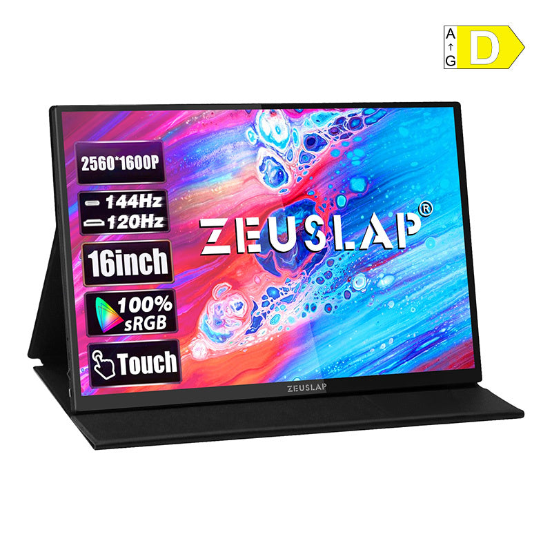 ZEUSLAP P16KT Portable Monitor med en 16-tommer 144Hz Touchscreen