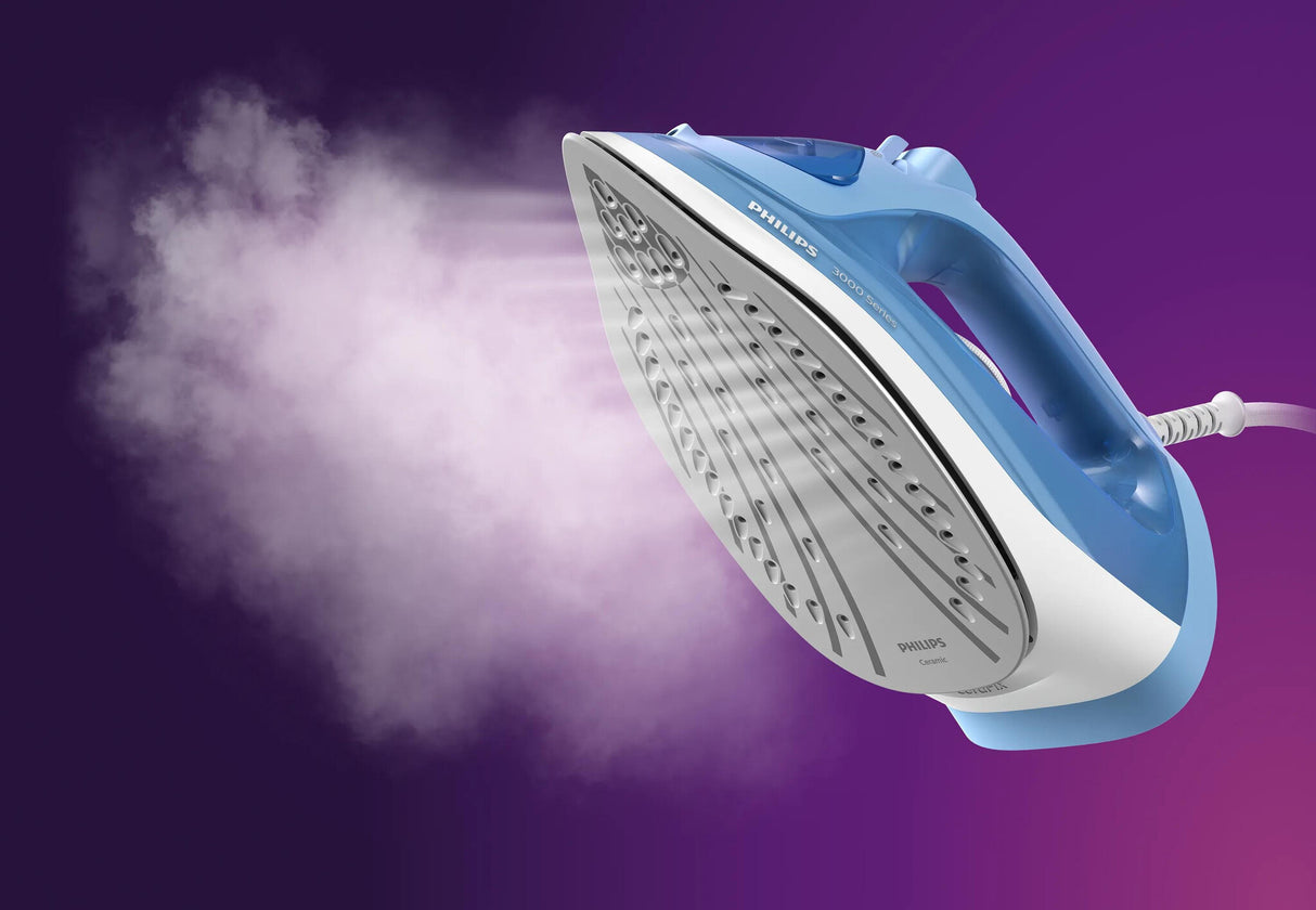 Philips 3000 series DST3020/20 strygejern Dampstrygejern Keramisk strygesål 2200 W Blå