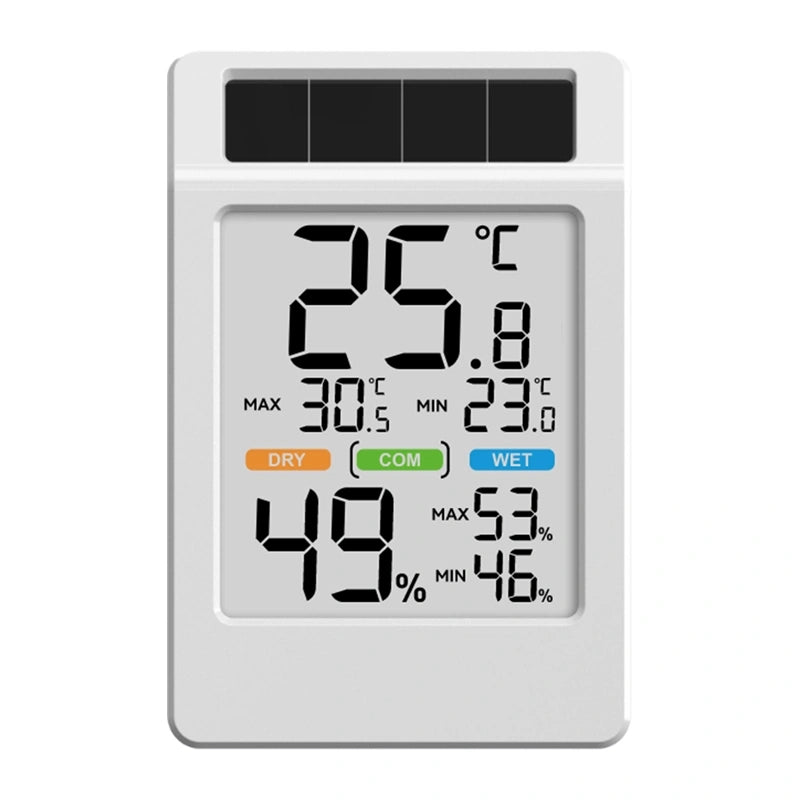 BALDRTHERM B0590TH-V6 Solenergi-thermohygrometer med stor skærm