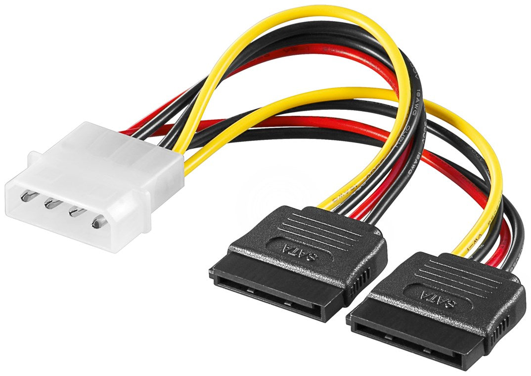 Goobay SATA Power Adapter 4Pin - 2x15Pin Molex