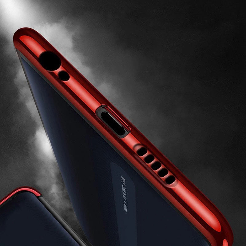 Clear Color Case Gel TPU Galvaniseret ramme Cover til Xiaomi Redmi 8A blå