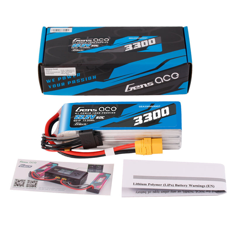 Akkumulator Lipo Gens Ace G-Tech 3300mAh 22.2V 60C 6S1P XT90