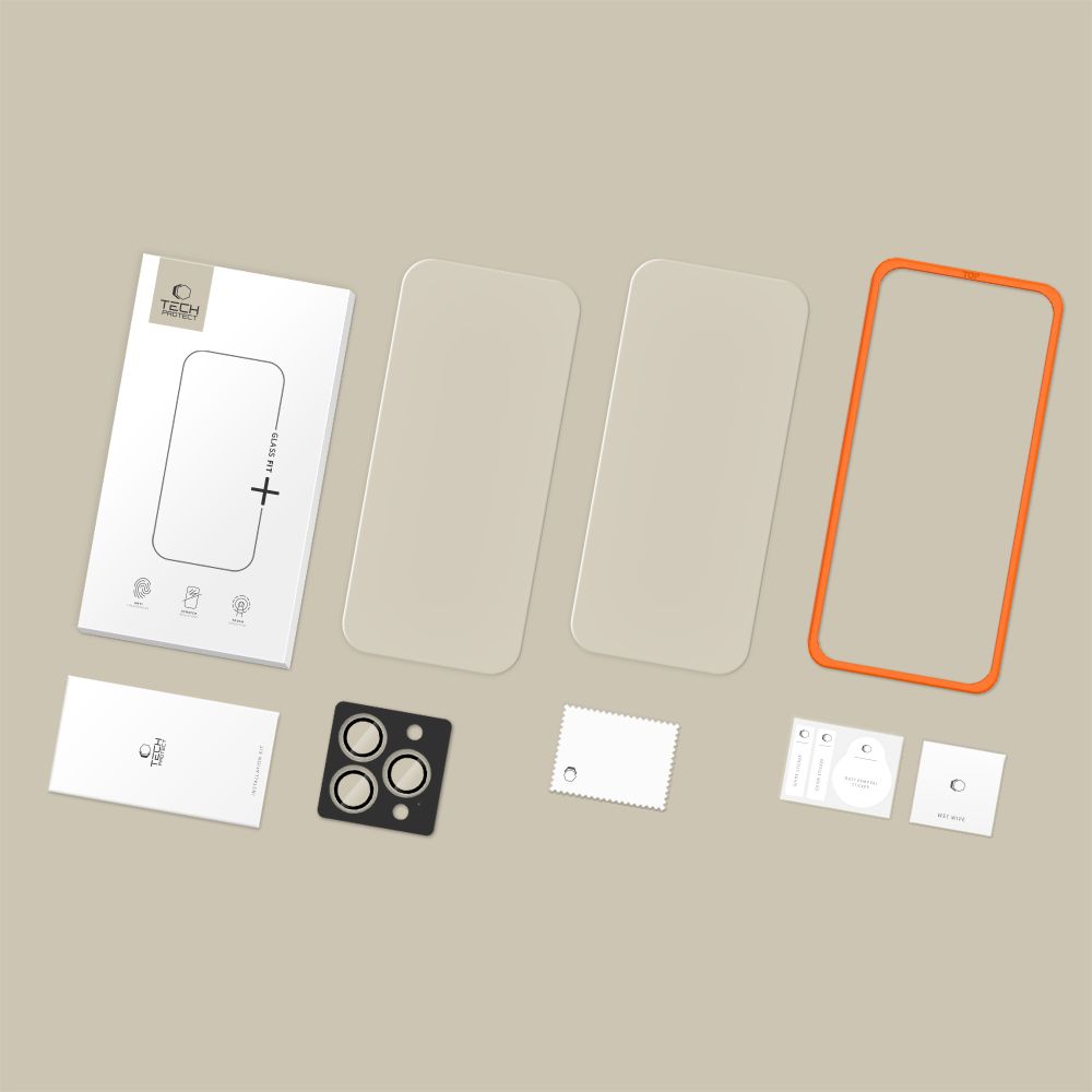 Hærdet Glas Tech Protect Easy Set+ 3 Pack Iphone 16 Pro Max / 17 Pro Max Clear