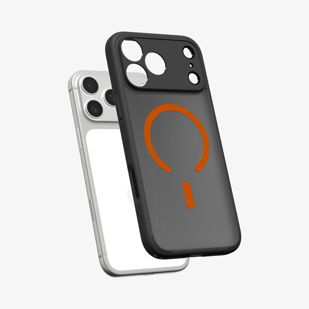 Spigen Ultra Hybrid Magsafe Iphone 17 Pro Max Frost Sort/Orange