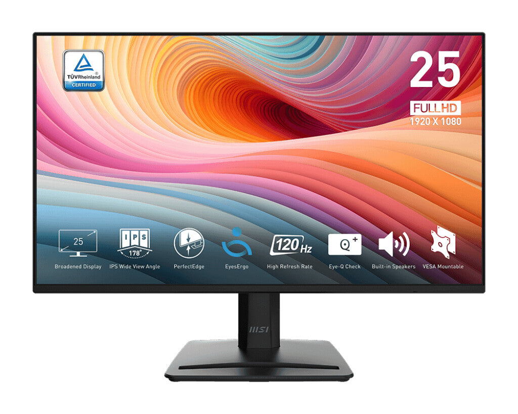 MSI Pro MP252 E2 computerskærm 62,2 cm (24.5") 1920 x 1080 pixel Fuld HD LED Sort