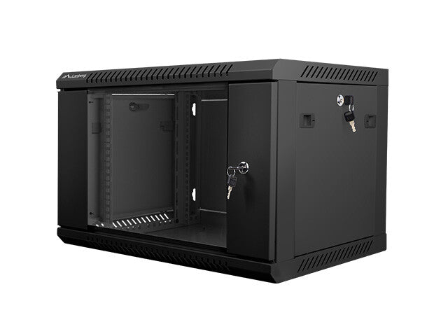 Lanberg WF01-6406-10B rack cabinet 6U Wall mounted rack Black