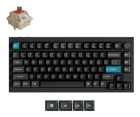 Keychron Q1 Ultra 8K tastatur Spil USB + RF Wireless + Bluetooth Sort