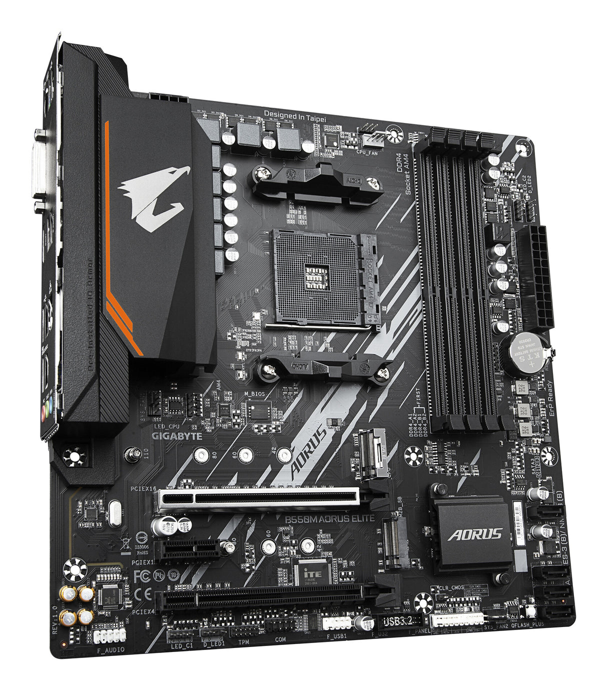 GIGABYTE B550M AORUS ELITE bundkort AMD B550 Stik AM4 micro ATX