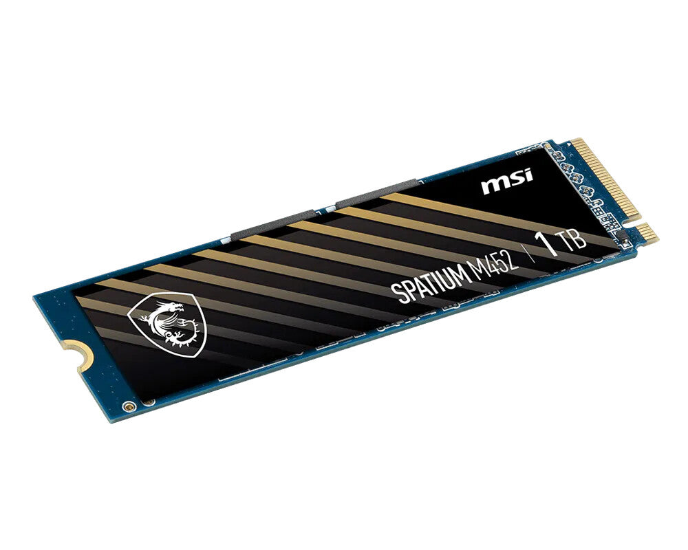 MSI SPATIUM M452 PCIE 4.0 NVME M.2 1TB intern solid state drev PCI Express 4.0 3D NAND