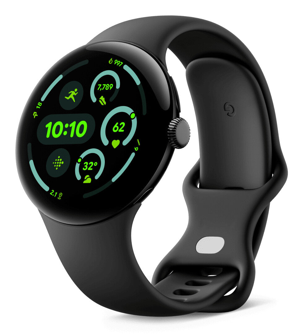 Google Pixel Watch 3 AMOLED 45 mm Digital Berøringsskærm 4G Sort Wi-Fi GPS (satellit)