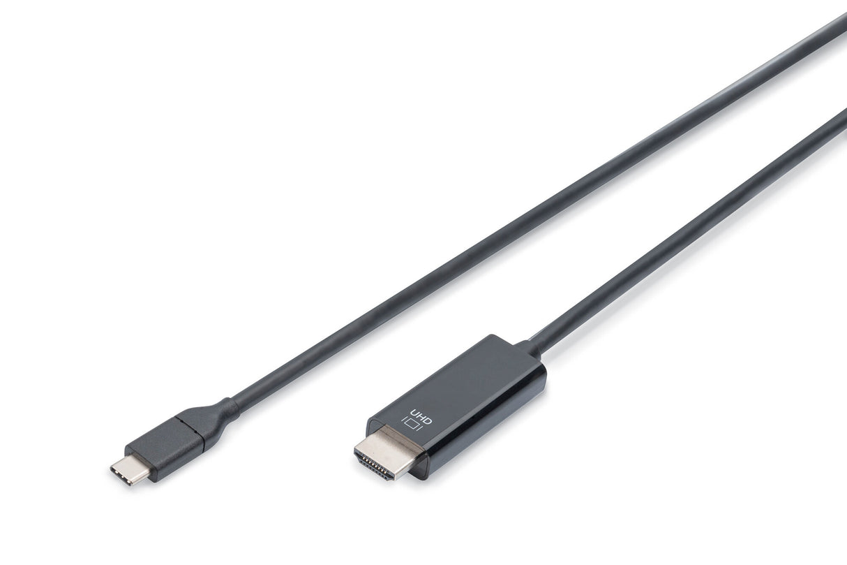 Digitus AK-300330-020-S videokabel adapter 2 m USB Type-C DisplayPort Sort