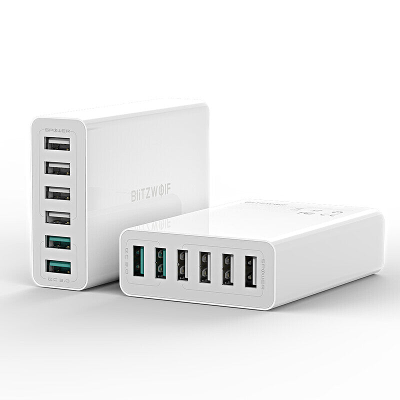 BlitzWolf BW-S15 oplader til mobil enhed Universel Hvid Vekselstrøm Hurtig opladning Indendørs