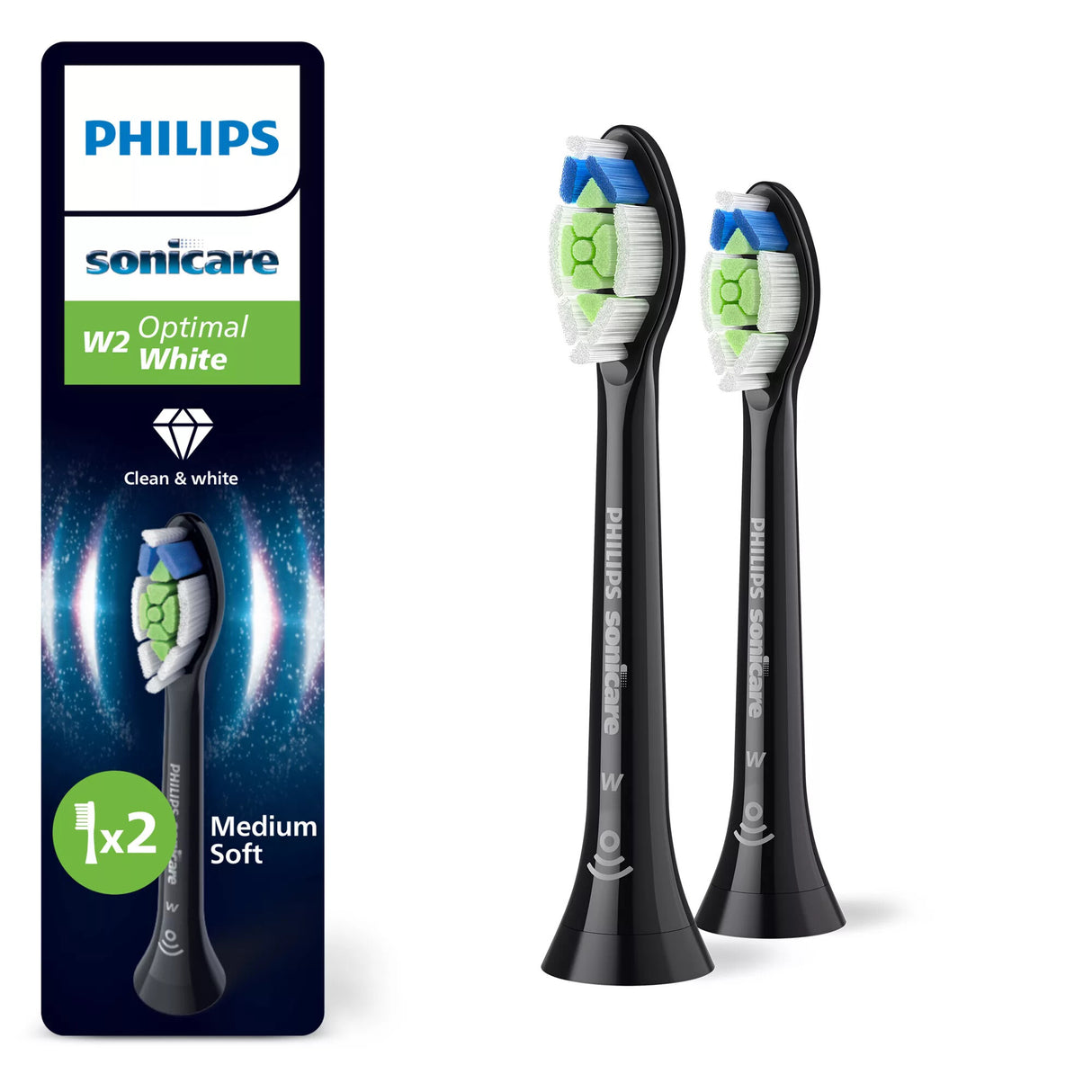 Philips Sonicare Optimal White HX6062/88 Pakke med 2 børstehoveder