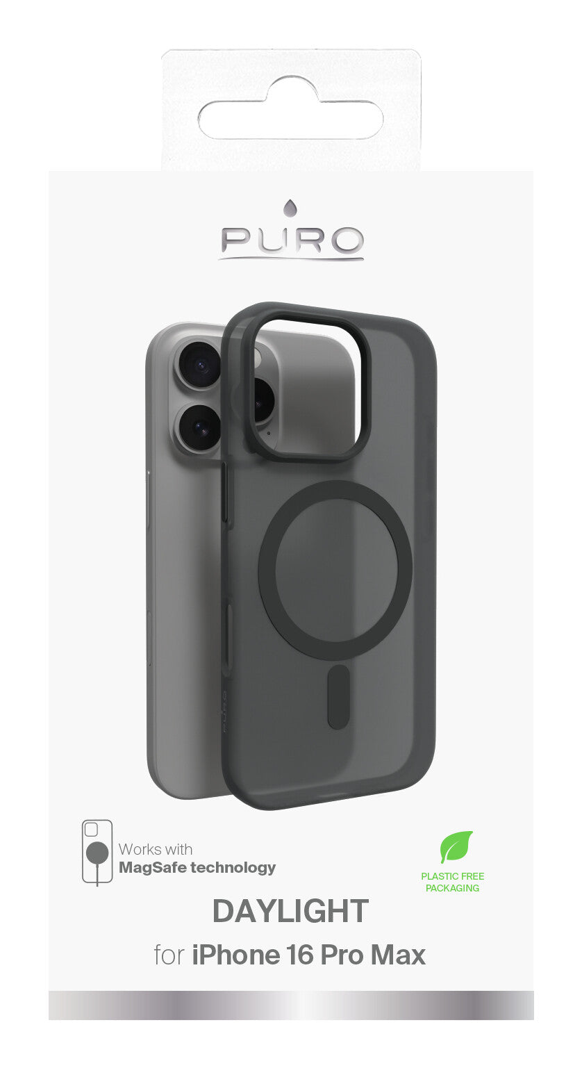 PURO Daylight mobiltelefon etui 17,5 cm (6.9") Cover Sort, Gennemsigtig