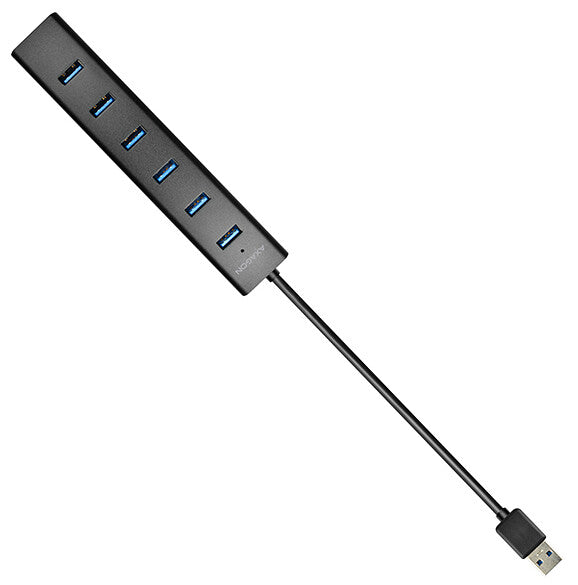 Axagon HUE-SA7BP interface hub USB 3.2 Gen 1 (3.1 Gen 1) Type-A 5000 Mbit/s Sort