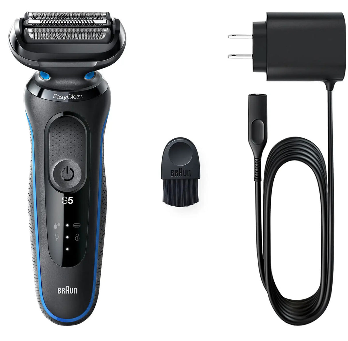 Braun 51-B1000s Folie shaver Sort, Blå