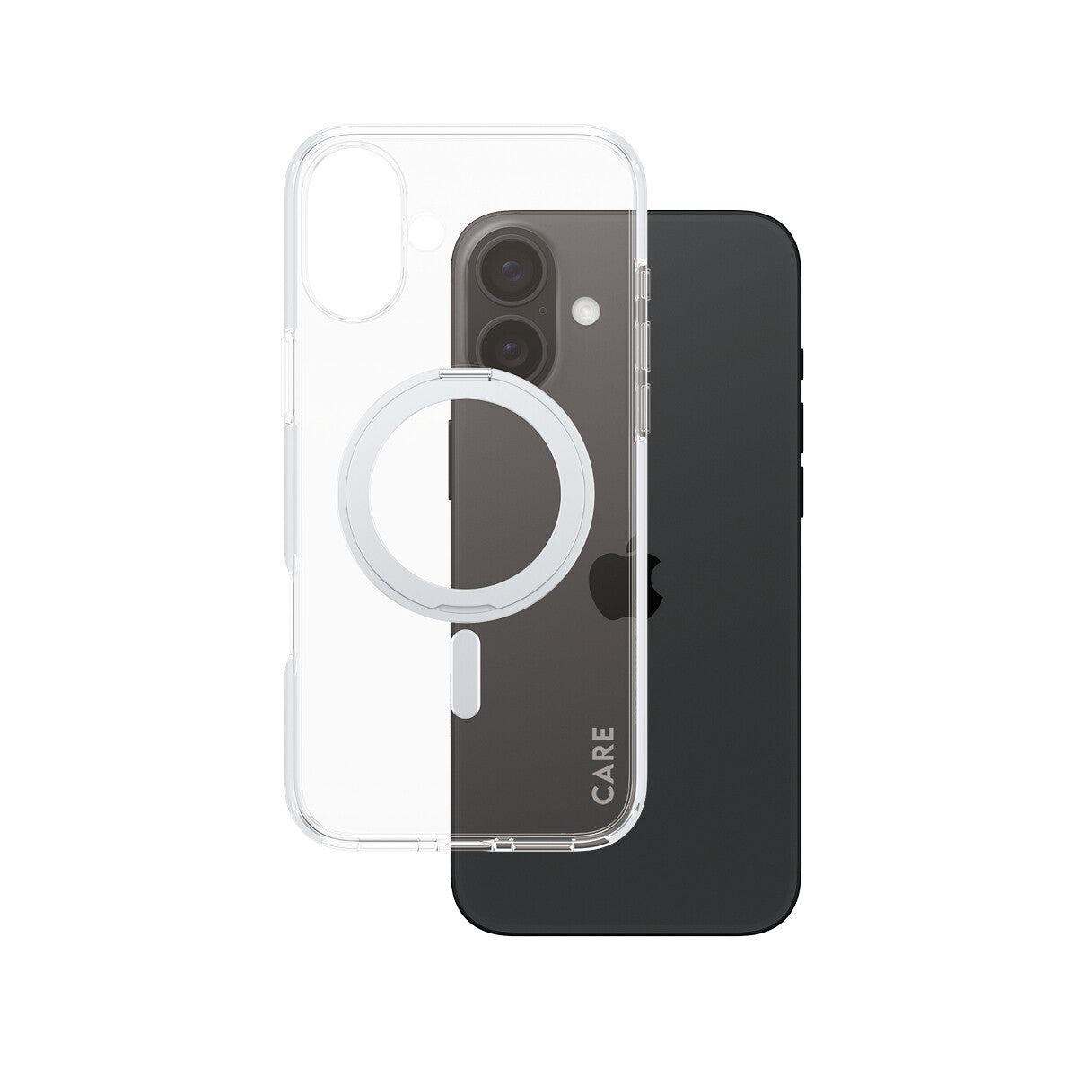 PanzerGlass CARE™ by ® Case Transparent m. Sølv Kickstand & MagSafe iPhone 16 Plus