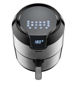 Tefal Easy Fry EY401D Enkelt 4,2 L Enkeltstående 1500 W Varmluftsteger Sort, Rustfrit stål