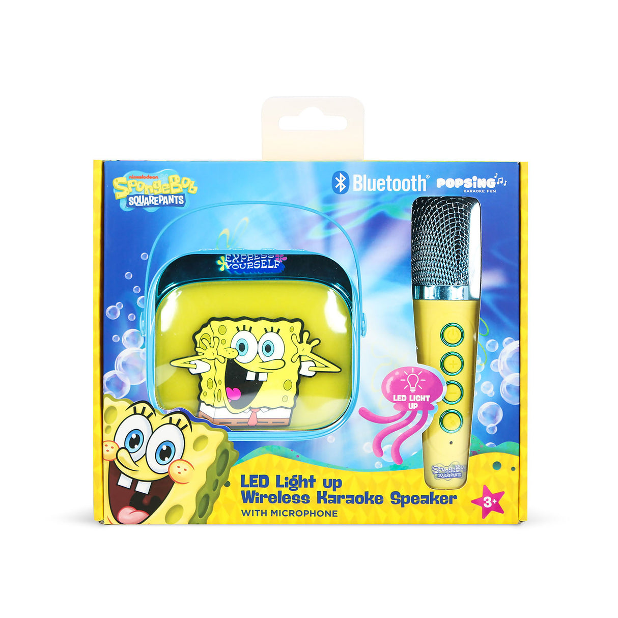 Spongebob Karaoke Speaker Popsing With Microphone Led
