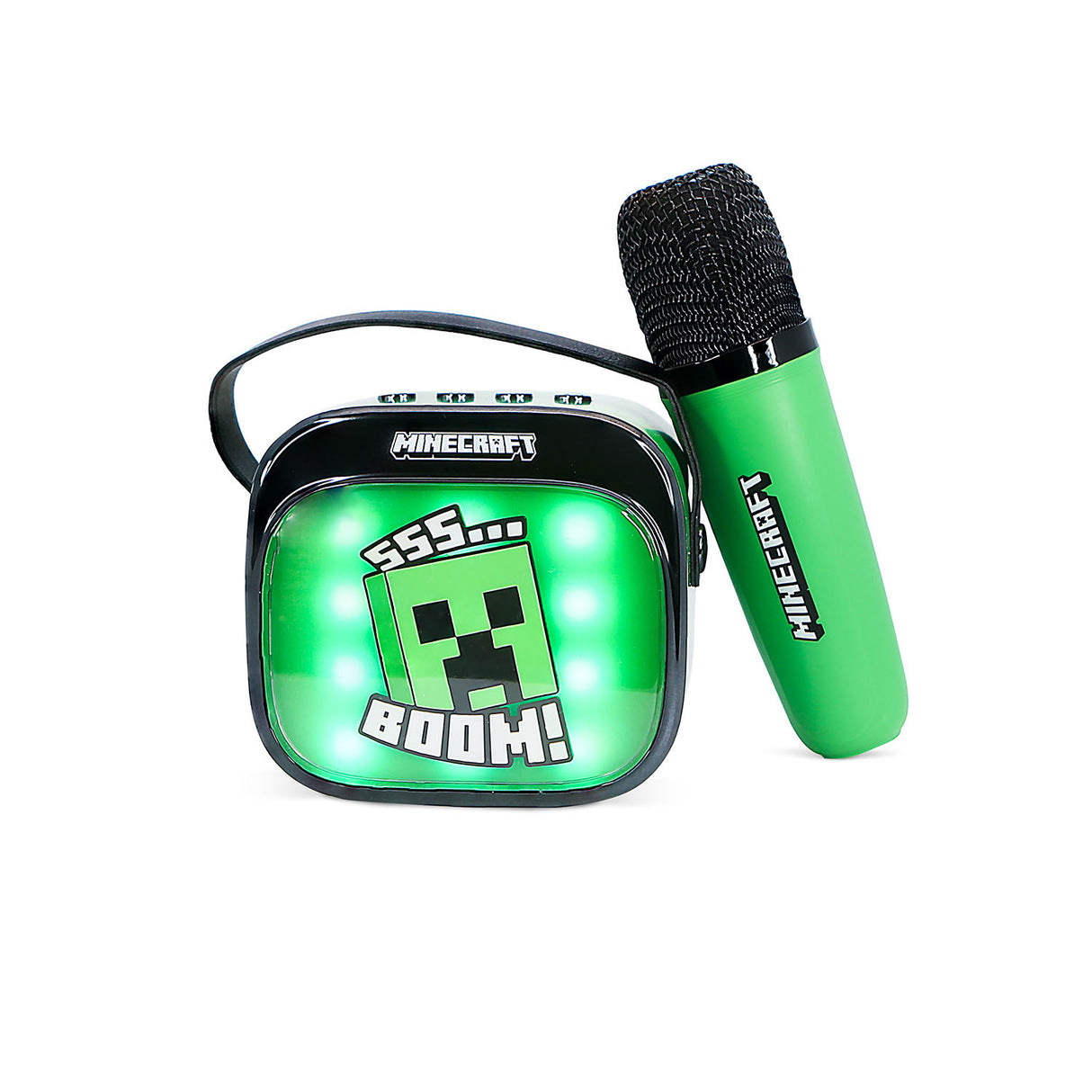 Minecraft Karaoke Speaker Popsing Microphone Led