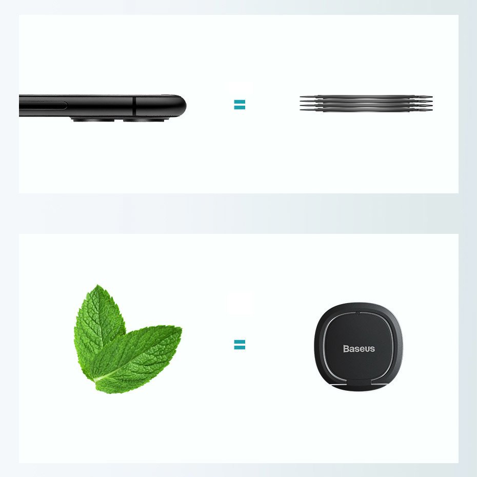 Baseus ultrathin selvklæbende ringholder telefonstativ sølv (SUYB-0S)