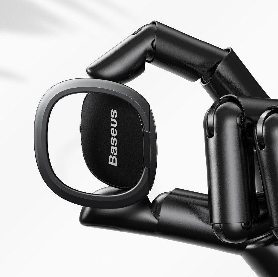 Baseus ultrathin selvklæbende ringholder telefonstativ sølv (SUYB-0S)