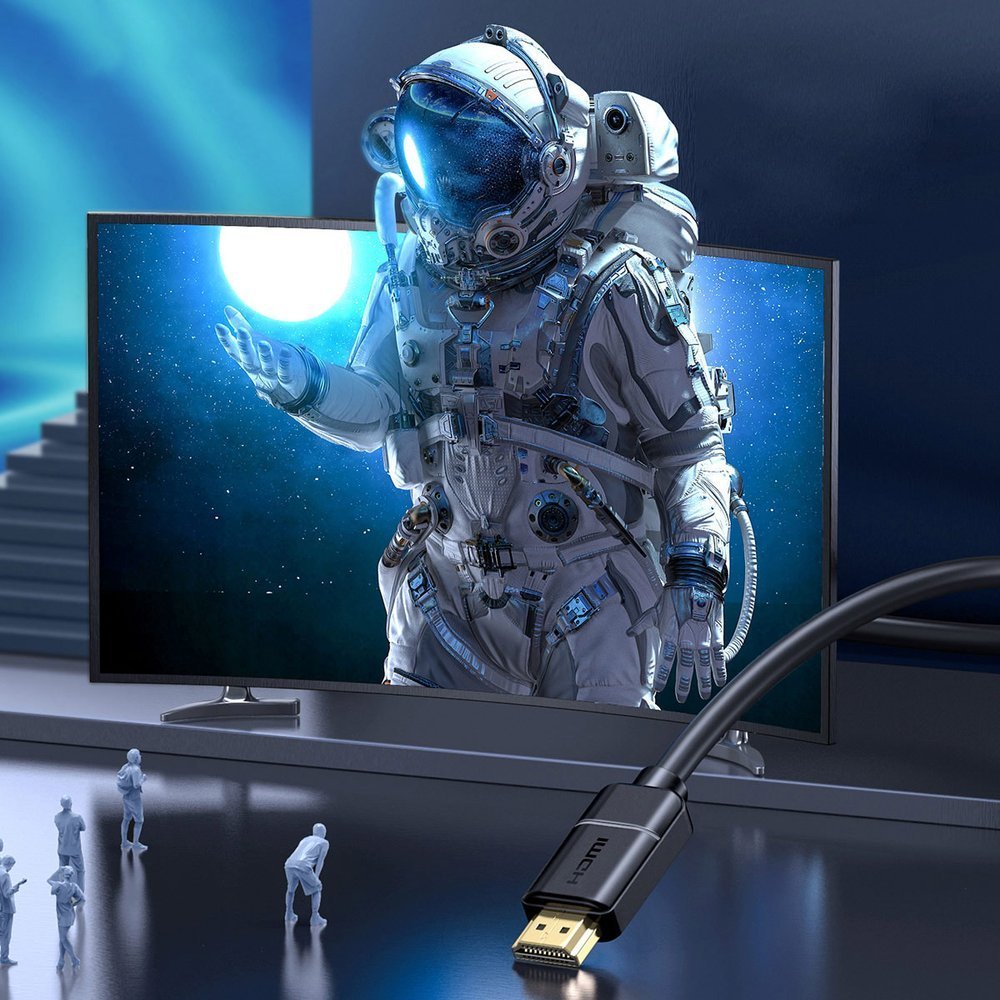 Baseus cable HDMI 2.0 cable 4K 30 Hz 3D HDR 18 Gbps 8 m black (CAKGQ-E01)