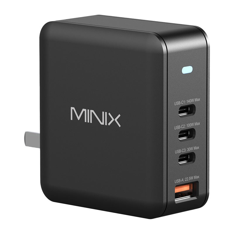 Minix P165 GaN Wall Charger med 3x USB-C og 1x USB-A Ports