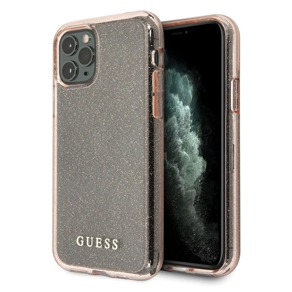 Guess GUHCN65PCGLPI iPhone 11 Pro Max pink/pink hårdkasse Glitter