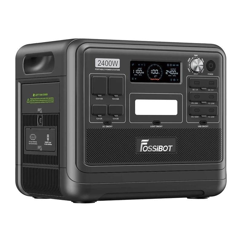 FOSSIBOT F2400 2400W Ladestation (sort)