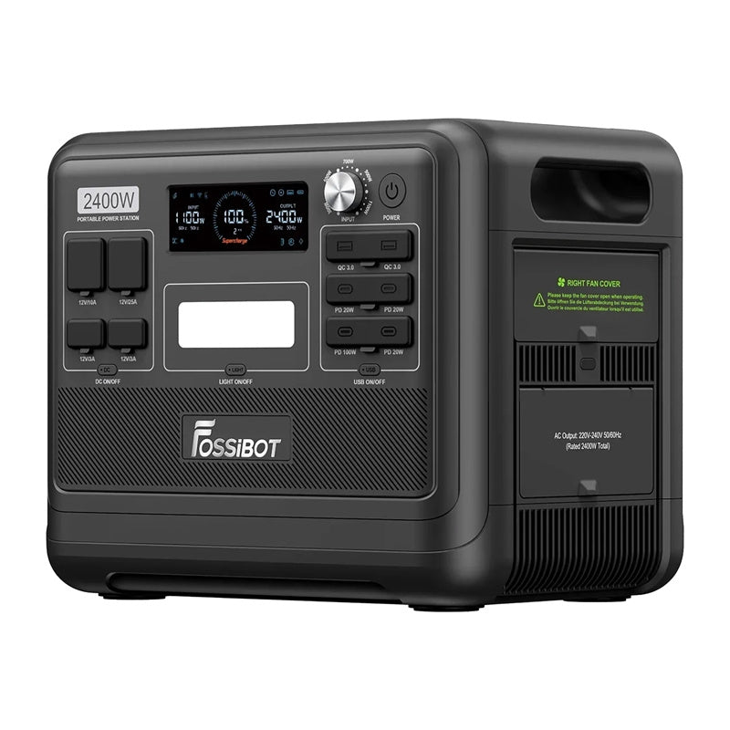 FOSSIBOT F2400 2400W opladningsstation (sort)