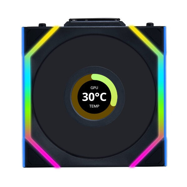 Lian Li UNI FAN SL Wireless LCD 120 Computerkabinet Ventilator 12 cm Sort 3 stk