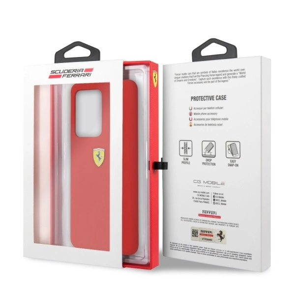 Ferrari Hardcase FESSIHCS69RE S20 Ultra G988 rød/rød silikone