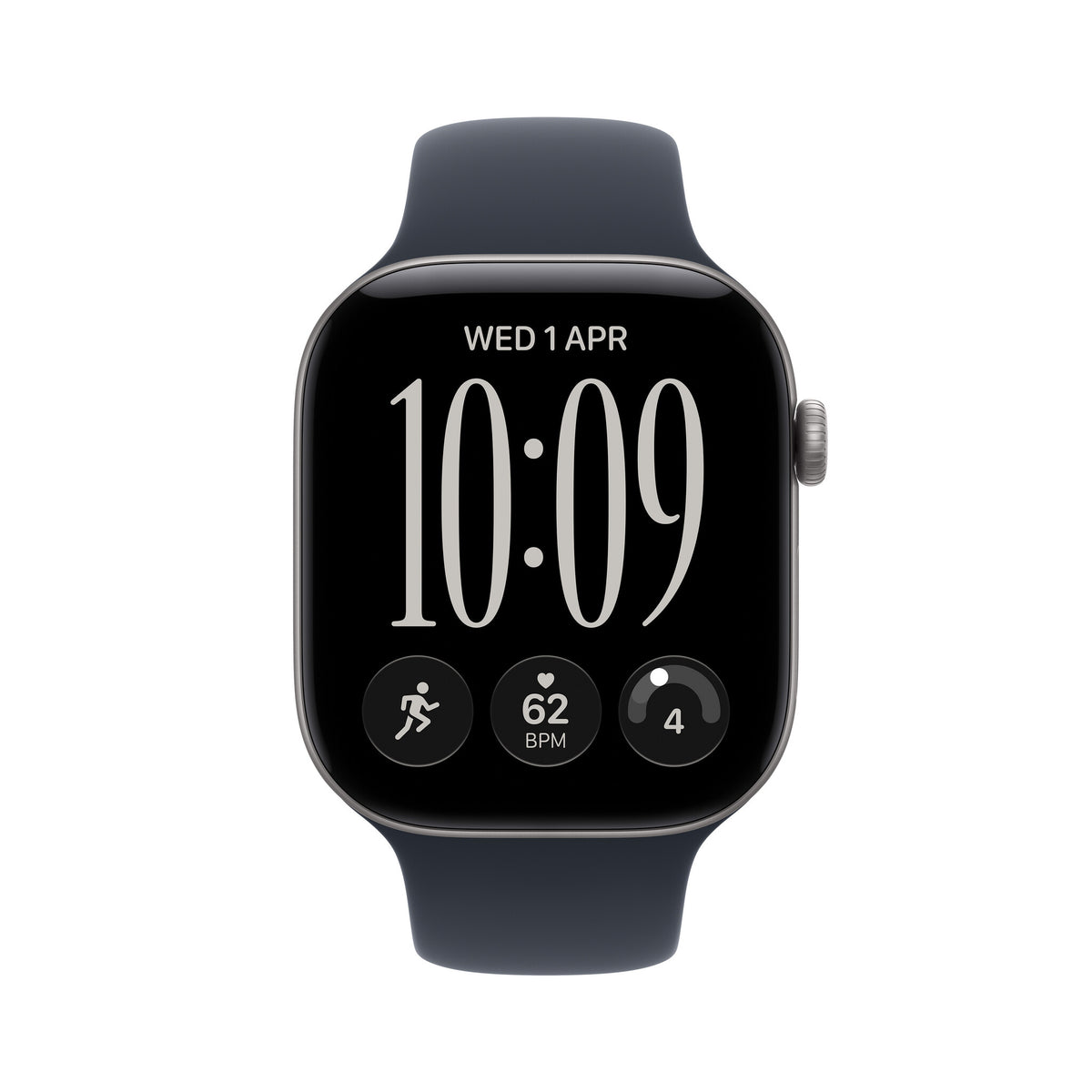 Apple Watch Series 12 GPS 42mm Space Grey Aluminium Case with Navy Blue Sport Band - S/M