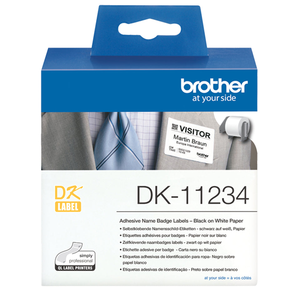 Brother DK-11234 print etiket Hvid Selvklæbende printeretiket