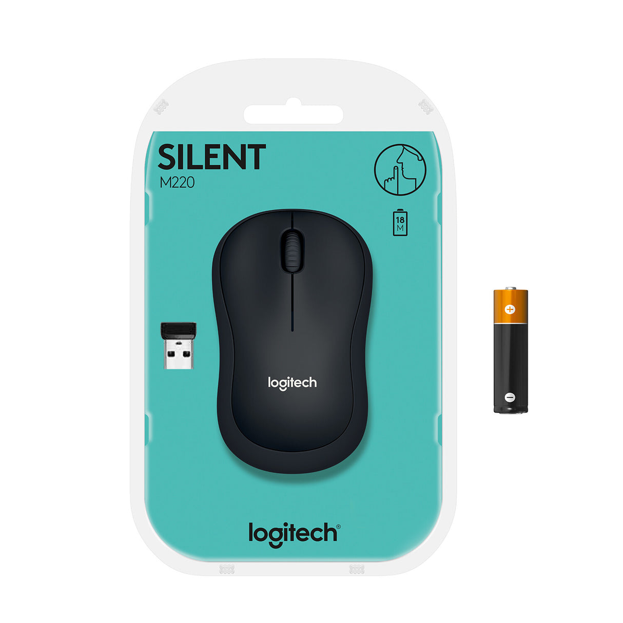 Logitech M220 Silent mus Kontor Ambidextrous RF trådløst Optisk 1000 dpi