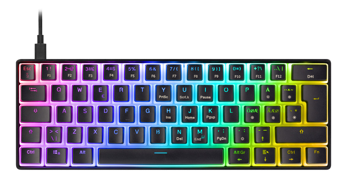 Deltaco Gaming DK475 60% mechanical keyboard, black