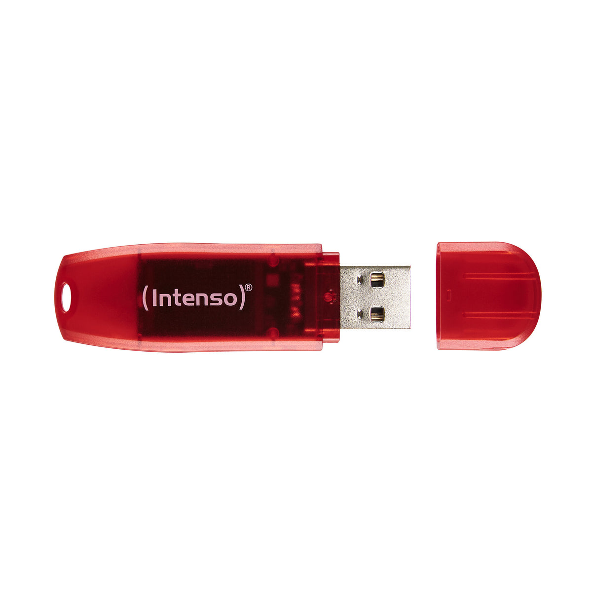 Intenso Rainbow Line USB-nøgle 128 GB USB Type-A 2.0 Rød, Transparent