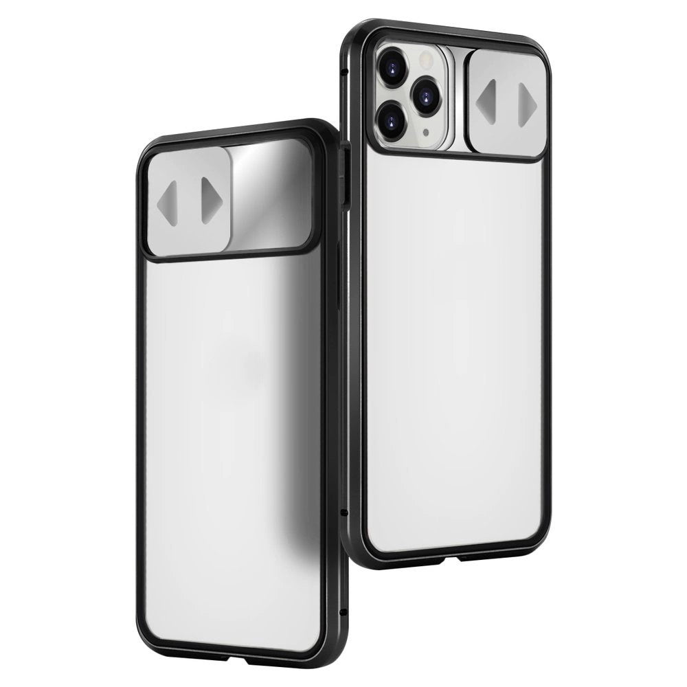 Wozinsky Magnetic Cam Slider Case Full Body Cover indbygget frontglaslinserotator til Huawei P40 sort