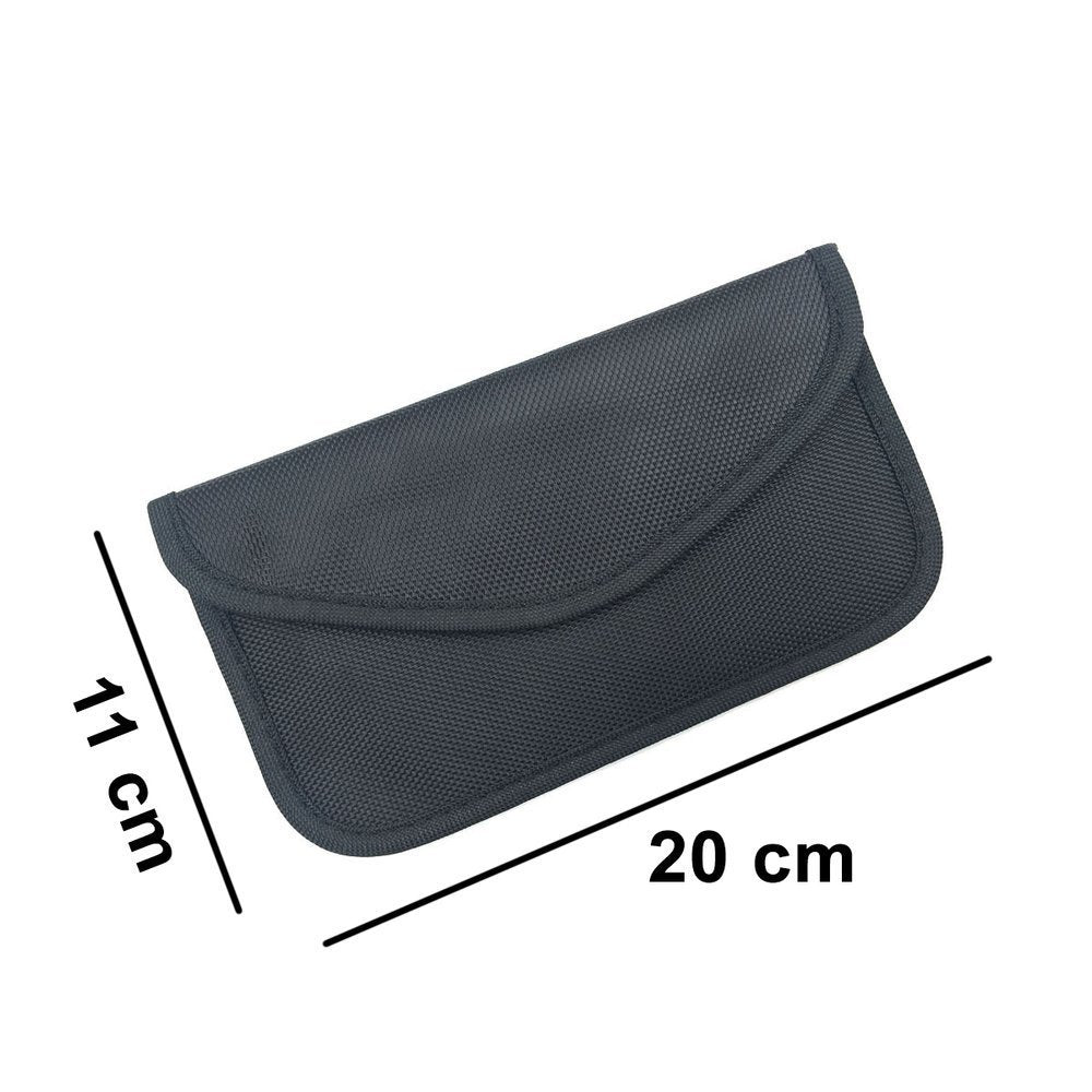 Anti-tyveri Case for bilnøgler Telefon Radio blokering Faraday Box Faraday Cage 20cm x 11cm sort