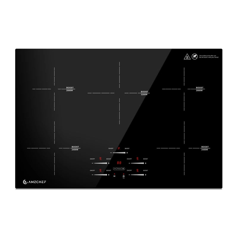 AMZCHEF CE-FS-I95S-GFFDD0 Induktionskokplade med 5 zoner