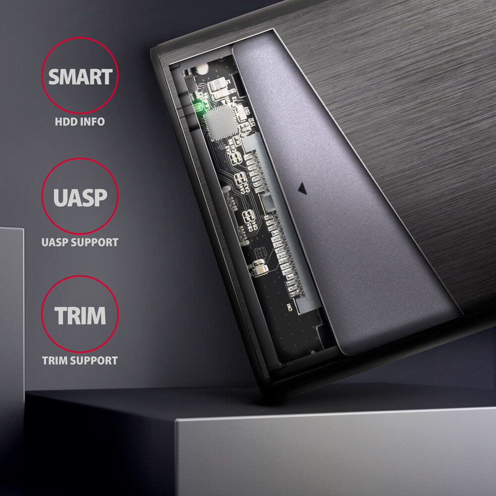 Axagon EE25-A6C drevkabinet HDD/SSD kabinet Sort 2.5"