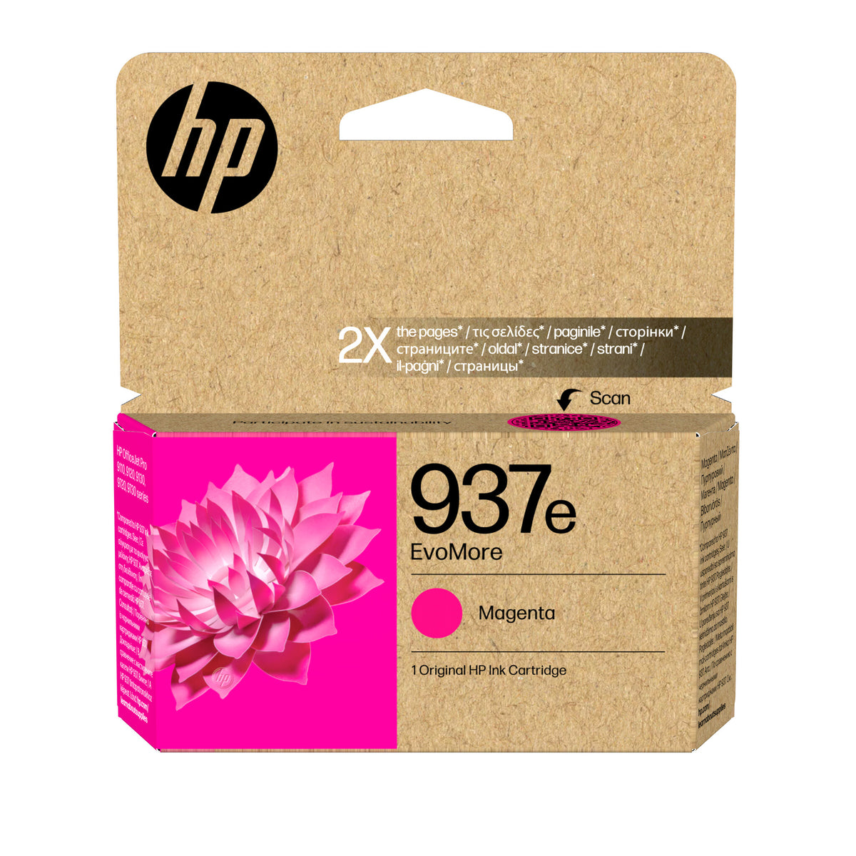 HP 937e EvoMore Magenta 1650 sider Blæk