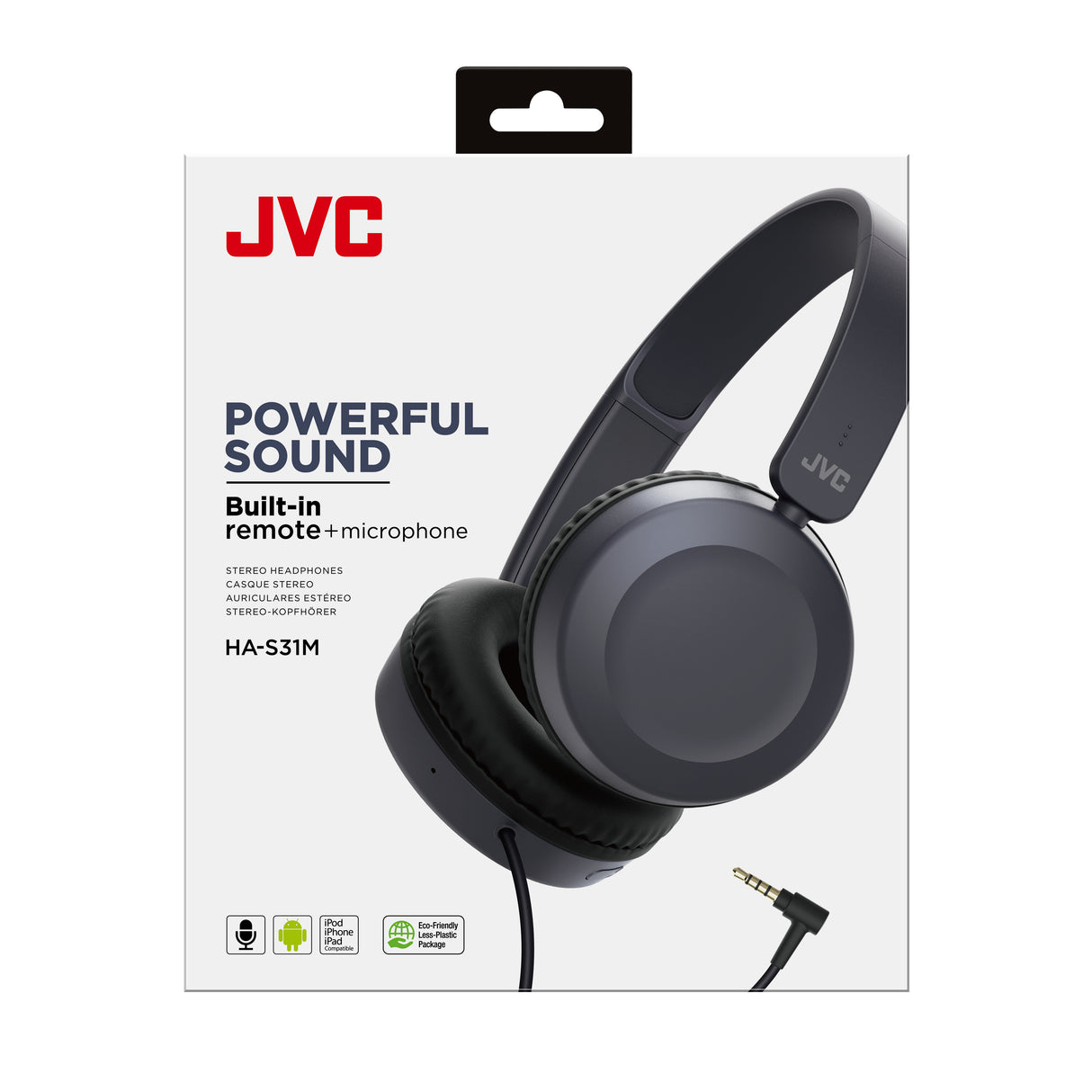 JVC HA-S31M-A Headset Ledningsført Opkald/musik Blå